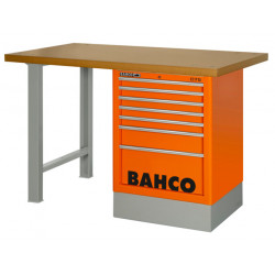 Bahco Etabli d'atelier en MDF 180 cm 7 tiroirs noir avec 2 pieds 1495K7CBKWB Kobleo