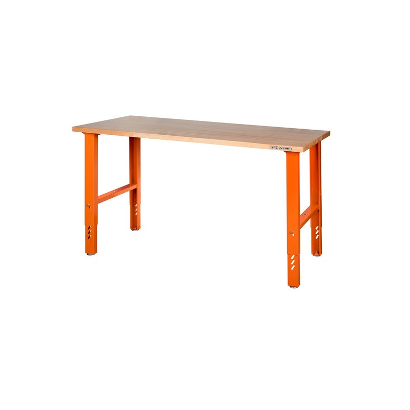 Bahco Etabli d'atelier plateau marronnier 150 cm orange hauteur réglable 149 Bahco Kobleo