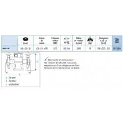 Sidamo Touret A Meuler 126 Fr M-M/D.200 /400v Tri Avec Frein Kobleo