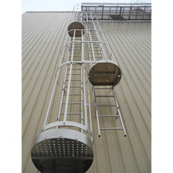 Centaure Echelle à crinoline aluminium hauteur à franchir 4.90 à 5.74 m Kobleo