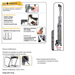 Centaure Plateforme de travail télescopique 4 7 marches PL SCOP Kobleo