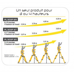 Centaure Plateforme de travail télescopique 6 9 marches PL SCOP Kobleo