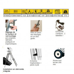 Centaure Plateforme de travail télescopique 6 9 marches PL SCOP Kobleo