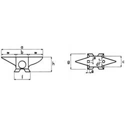 Dolex Enclume en acier 80 kg Longueur 74.5 cm Kobleo