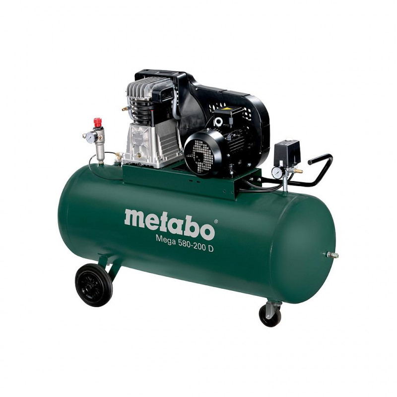 Metabo Compresseur 3 kW 11 bar 395 l/min cuve 200 l Mega 580-200 D Kobleo