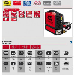 Telwin Poste de soudage inverter TIG avec accessoires TECHNOLOGY TIG 182 AC/D Kobleo