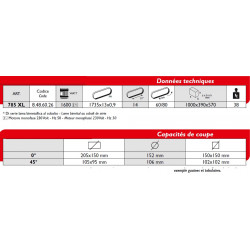 Femi Scie à ruban acier 1600W L:1735mm Diam152mm 785XL Kobleo