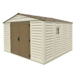 Duramax Abri de jardin DUWS1010PR en pvc woodstyle premium 10,56m2 Duramax Kobleo