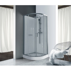 Leda Cabine de douche Kara 1/4 de rond 90 x 90cm portes coulissantes L11KA8 Leda Kobleo