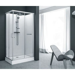 Leda Cabine douche rectangle 800x1200mm portes coulissantes avantage fond b Kobleo