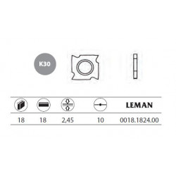 Leman 10 plaquettes d'araseur 18x18x2,45 mm 4 coupes Kobleo
