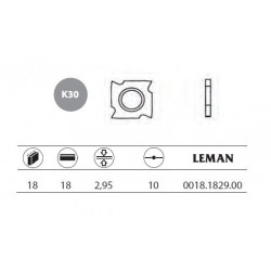 Leman 10 Plaquettes d'araseur 18x18x2,95 mm 4 coupes Kobleo