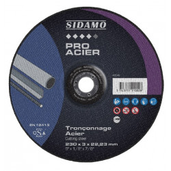 Sidamo 25 Disques à tronçonner Pro Acier D.230 X 3 X 22,23 Sidamo Kobleo