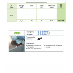 Sidamo 25 Disques Fibre Souple Sidadisc D.180 X 22,23 A 100 Corindon Kobleo