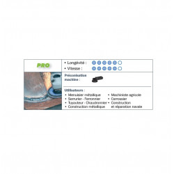 Sidamo 10 Disques Lamelles Lamdisc Convex D.115 X 22,23 Z 60 Supp. Fibre Kobleo