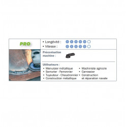 Sidamo 10 Disques Lamelles Lamdisc Convex D.125 X 22,23 Z 60 Supp. Fibre Kobleo