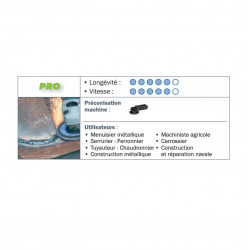 Sidamo 10 Disques Lamelles Lamdisc Convex D.125 X 22,23 Z120 Supp. Fibre Kobleo