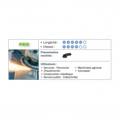 Sidamo 10 Disques Lamelles Lamdisc Conv. D.125x22,23 A120 Support Fibre Kobleo