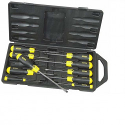 Stanley 10 Tournevis en mallette Cushion Grip Stanley 2-65-005 Stanley Kobleo