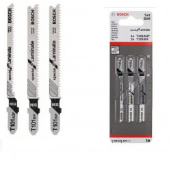 Bosch Professional 3 lames scie sauteuse Bois coupes précises propres (stratifié) T101BIF Kobleo Bosch Professional 3 lames scie sauteuse Bois coupes précises propres (stratifié) T101BIF Kobleo