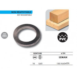 Leman 1 Rouleau de 50 mètres Lame scie à ruban en acier trempé Flexback 16x0 Leman Kobleo