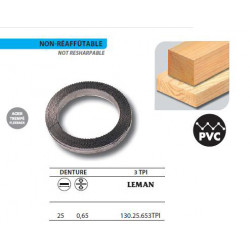 Leman 1 Rouleau de 50 mètres Lame scie à ruban en acier trempé Flexback 25x0 Leman Kobleo