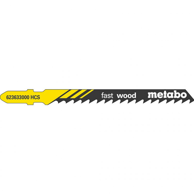Metabo 3 Lames de scie sauteuse «fast wood» HCS 74 / 4,0 mm Kobleo