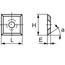 Sidamo 10 Plaquettes Carbure Reversible 14.3x14.3x2.5 4 Coupes Kobleo