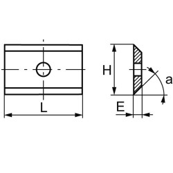 Sidamo 10 Plaquettes carbure réversible 20x12x1.5mm 2 coupes Sidamo Kobleo