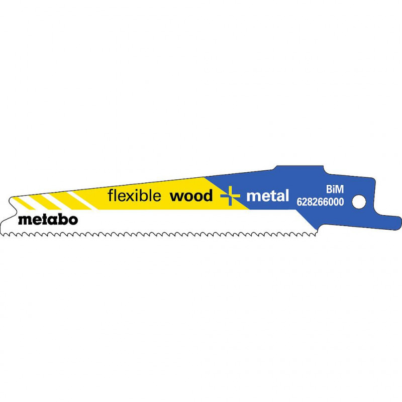 Metabo 5 Lames de scie sabre «flexible wood metal» 100 x 0,9 mm Kobleo