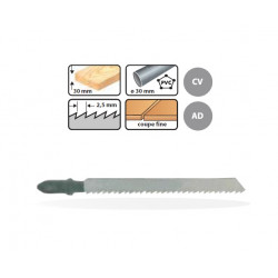 Leman 5 Lame de scie Sauteuse Universelles / 75mm Coupe Fine Pas 25mm Bois Leman Kobleo