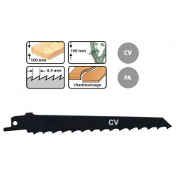 Leman 5 Lame de scie Sabre / 130mm Chantournage Pas 8,5mm Bois Kobleo