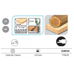 Leman 2 Lame de scie Sabre / 210mm Pas 5/6,5mm Bois Brut / Elagage Kobleo