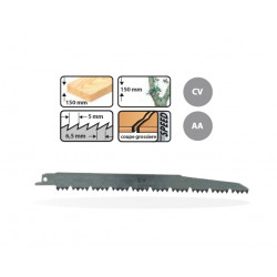 Leman 5 Lame de scie Sabre / 210mm Pas 5/6,5mm Bois Brut / Elagage Kobleo
