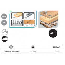 Leman 100 Lame de scie Sabre / 210mm Pas 2,5mm Metal / Bois Avec Clous Kobleo
