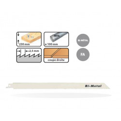 Leman 5 Lame de scie Sabre / 280mm Pas 2,5mm Bois Avec Clous / Acier Kobleo