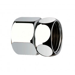 Delabie 2 Raccords fou à écrou prisonnier en laiton chromé FF1/2 Delabie Kobleo