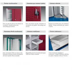 Bott Armoire lourde (portes transparentes)h:2000mm l:1300mm Kobleo Bott Armoire lourde (portes transparentes)h:2000mm l:1300mm Kobleo