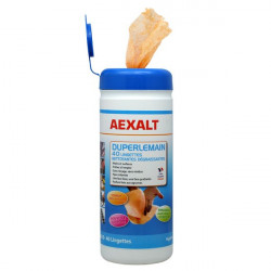 Aexalt 40 lingettes nettoyantes dégraissantes mains surfaces parfum agrume DU Kobleo