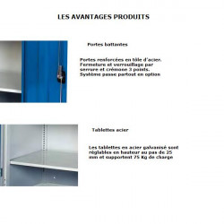 Bott Armoire standard 3 tablettes h:2000mm l:1050mm Kobleo Bott Armoire standard 3 tablettes h:2000mm l:1050mm Kobleo