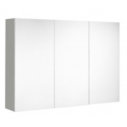 Allibert Armoire de toilette 100 cm 3 portes miroir 6 étagères gris ultra mat M Kobleo