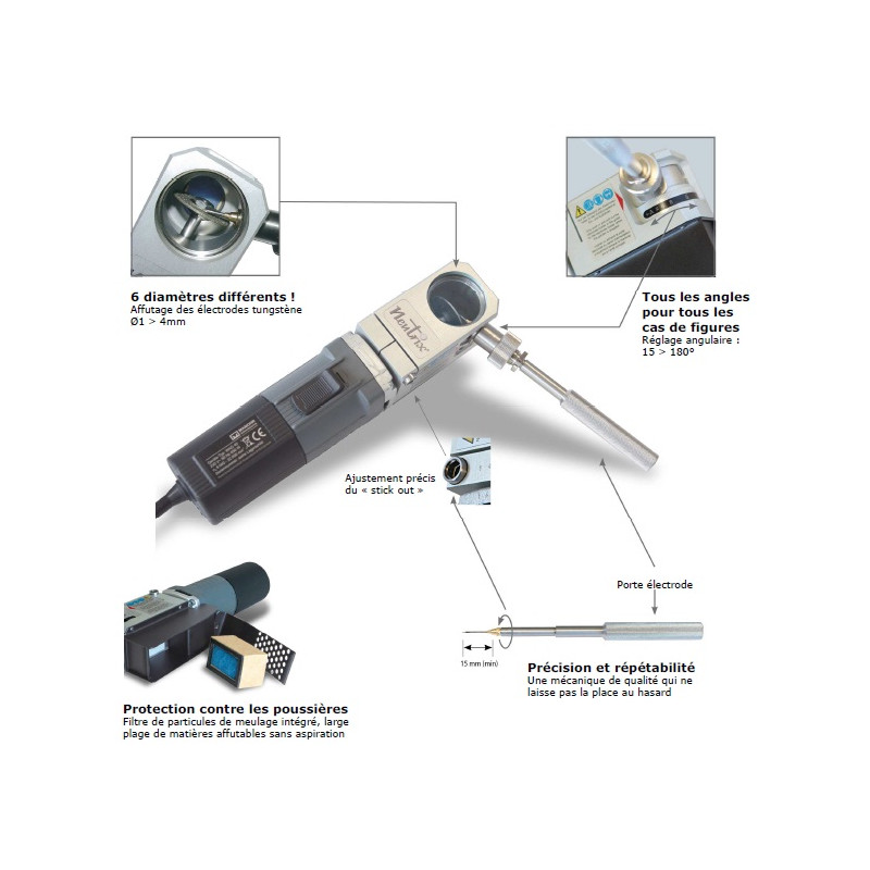 Affuteur électrode tungstène TIG WAG 40 Gys