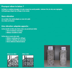 Imer Aiguille vibreur béton Diam25mm, flexible 1m AVPI25 Imer Kobleo