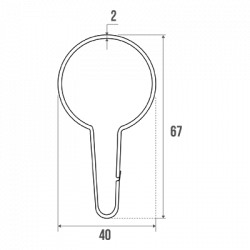 Pellet Anneaux rideaux de douche, Laiton chromé Pellet Kobleo