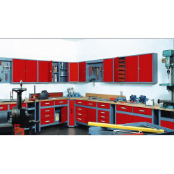 Kupper Armoire 2 portes et 3 étagères 91cm*110cm*45cm Rouge Kobleo Kupper Armoire 2 portes et 3 étagères 91cm*110cm*45cm Rouge Kobleo