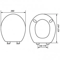 Olfa Abattant Tradition double Blanc 744010 Olfa Kobleo