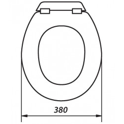 Olfa Abattant Tradition simple Blanc Fixation par le dessus 744015 Olfa Kobleo
