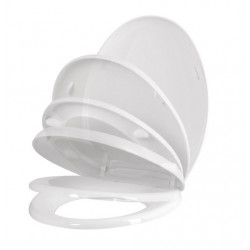 Allibert Abattant WC blanc charnières plastique standard KARMA Kobleo