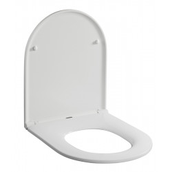 Allibert Abattant WC blanc brillant extra-plat charnières inox DUNEO Kobleo