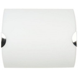 Aric Applique rectangle incurvé Amira Blanc givré E27 60W Kobleo